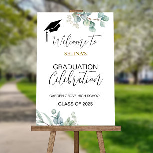 Eucalyptus Graduation Welcome Sign