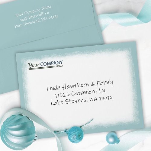 Eucalyptus Green Company Logo Addressed 5x7 Envelope