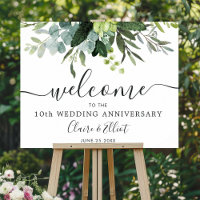 Eucalyptus Green Foliage Anniversary Welcome