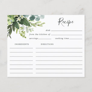 Eucalyptus Green Foliage Recipe Card
