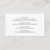 Eucalyptus Green Foliage Wedding Details Enclosure Card (Back)