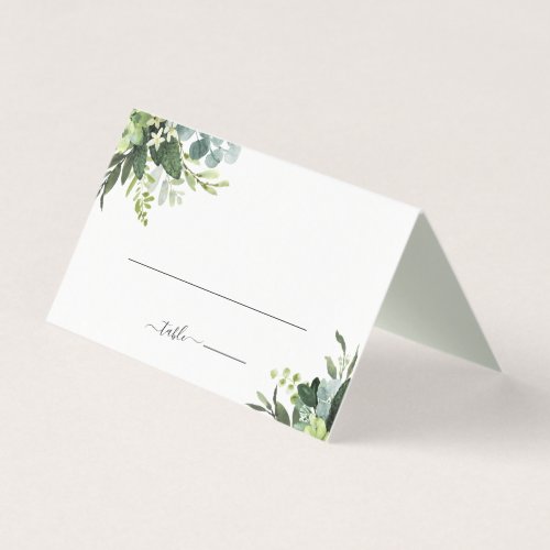 Eucalyptus Green Foliage Wedding Place Card