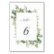 Eucalyptus Green Foliage Wedding Table Number