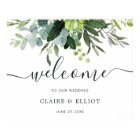 Eucalyptus Green Foliage Wedding Welcome Sign