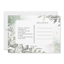 Eucalyptus green & gold watercolour Wedding 