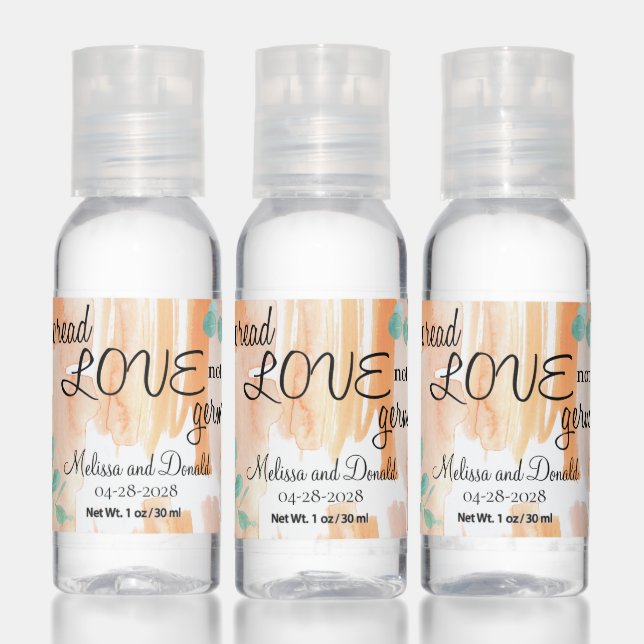 Eucalyptus Green Peach Spread Love Not Germs Hand Sanitizer (Set)