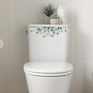 Eucalyptus Green Plant Toilet Decoration Decal