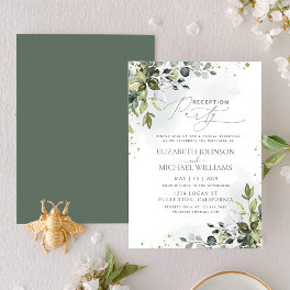 Eucalyptus Green Reception Party Invitation