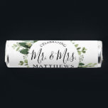 Eucalyptus Green Watercolor Floral Wedding Breath Savers® Mints<br><div class="desc">customize the text and background color for your event</div>
