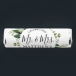 Eucalyptus Green Watercolor Floral Wedding Breath Savers® Mints<br><div class="desc">customize the text and background color for your event</div>