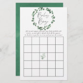 Eucalyptus Greenery Baby Shower Bingo (Front/Back)