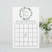 Eucalyptus Greenery Baby Shower Bingo (Standing Front)