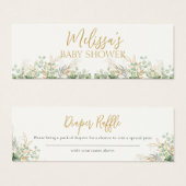 Eucalyptus Greenery Baby Shower Diaper Raffle (Front & Back)