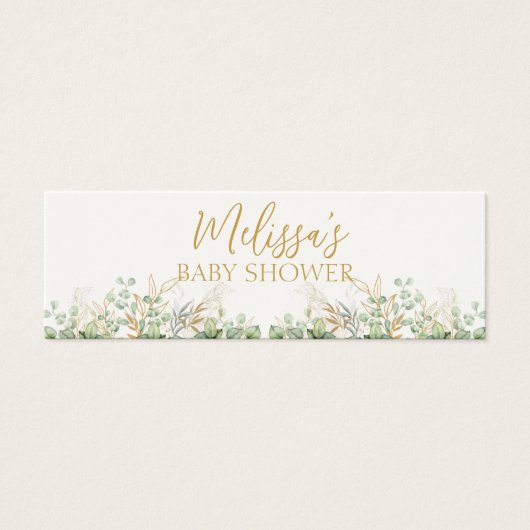 Eucalyptus Greenery Baby Shower Diaper Raffle (Front)