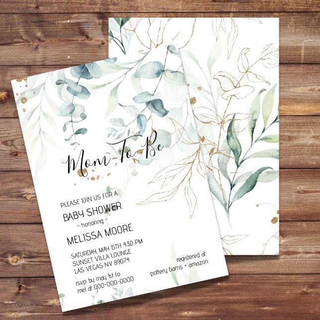 Eucalyptus Greenery Baby Shower Invitation (Creator Uploaded)