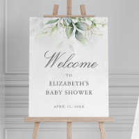 Eucalyptus Greenery Baby Shower Welcome Sign