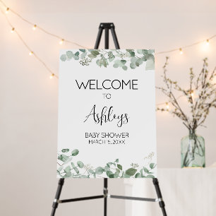 Eucalyptus Greenery Baby Shower Welcome Sign