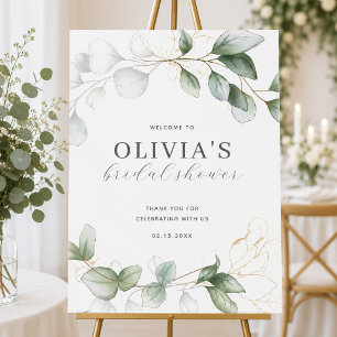 Eucalyptus Greenery Boho Welcome Bridal Shower Foam Board