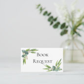 Eucalyptus Greenery Book Request Card (Standing Front)