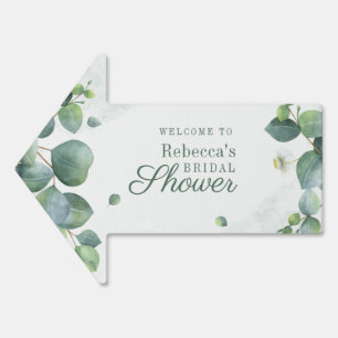 Eucalyptus Greenery Botanical Blush Bridal Shower Sign