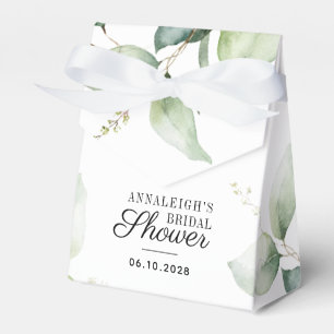 Eucalyptus Greenery Botanical Bridal Shower Favor Boxes