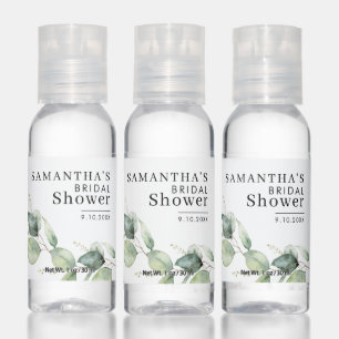 Eucalyptus Greenery Botanical Bridal Shower Hand Sanitizer