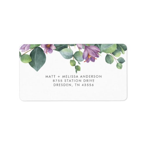  Eucalyptus Greenery Botanical Modern Label