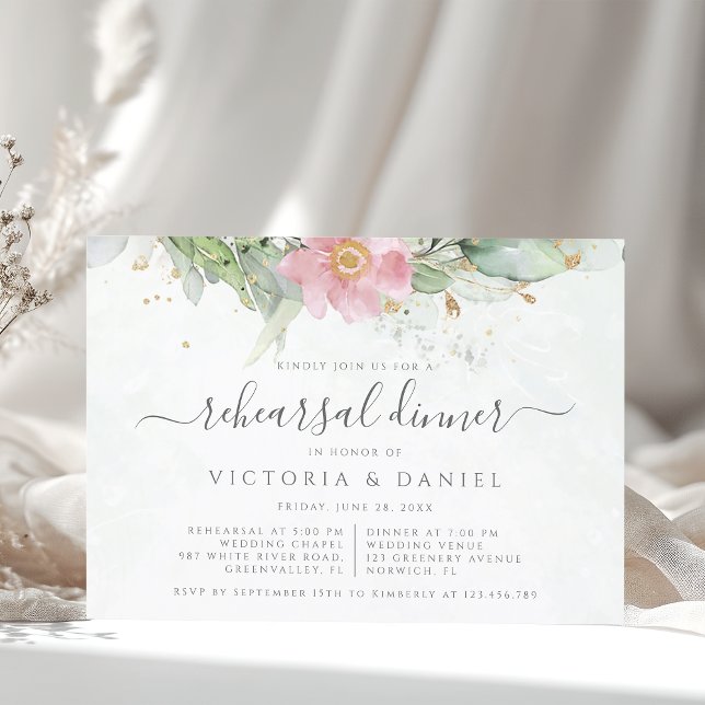 Eucalyptus Greenery Botanical Rehearsal Dinner Invitation (Creator Uploaded)