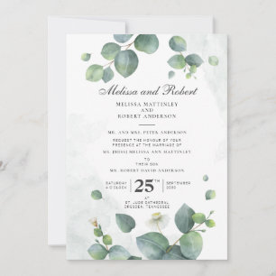 Eucalyptus Greenery Botanical Wedding Invitation