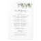 Eucalyptus Greenery Botanical Wedding Program