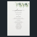 Eucalyptus Greenery Botanical Wedding Program<br><div class="desc">TIP: Matching items available in this collection. Our botanical Eucalyptus Leaves wedding collection features minimalist foliage and modern typography on white background. Use the "Customize it" button to further re-arrange and format the style and placement of text. Could easily be repurposed for other special events like anniversaries, baby shower, birthday...</div>