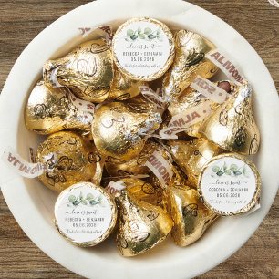 Eucalyptus Greenery Botanical Wedding Reception Hershey®'s Kisses®