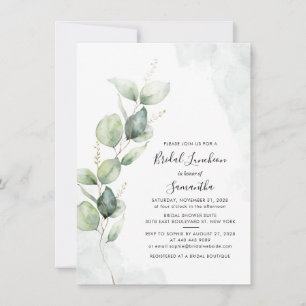 Eucalyptus Greenery Bridal Luncheon Invitation