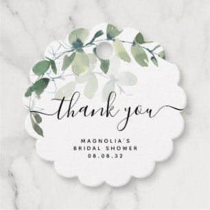 Eucalyptus Greenery Bridal Shower Favor Tags