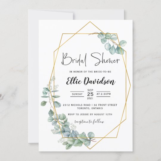 Eucalyptus Greenery Bridal Shower Invitation