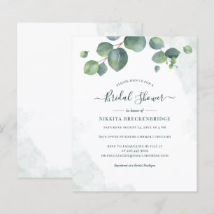 Eucalyptus Greenery Bridal Shower Invitation