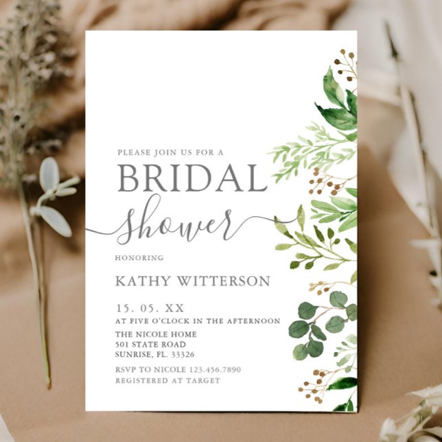 Eucalyptus Greenery Bridal Shower   Invitation (Creator Uploaded)