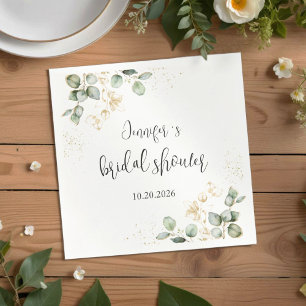 Eucalyptus Greenery Bridal Shower Napkins