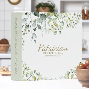 Eucalyptus Greenery Bridal Shower Recipe Binder