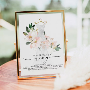 Eucalyptus Greenery Bridal Shower Ring Game Poster by CreativeUnionDesign at Zazzle