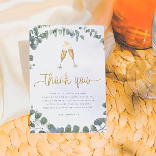 Eucalyptus Greenery Bridal Shower Thank You Card