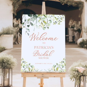 Eucalyptus Greenery Bridal Shower Welcome Foam Boa Board
