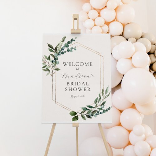 Eucalyptus Greenery Bridal Shower Welcome Foam Board