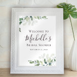 Eucalyptus Greenery Bridal Shower Welcome Poster<br><div class="desc">From our bestselling eucalyptus corners collection</div>