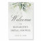 Eucalyptus Greenery Bridal Shower Welcome Sign