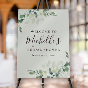 Eucalyptus Greenery Bridal Shower Welcome Sign