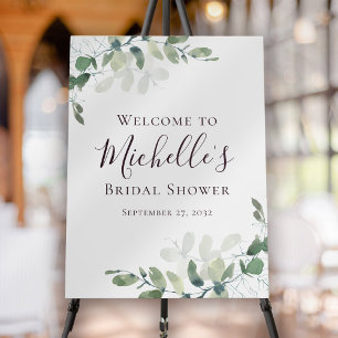 Eucalyptus Greenery Bridal Shower Welcome Sign
