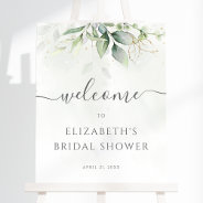 Eucalyptus Greenery Bridal Shower Welcome Sign at Zazzle
