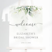 Eucalyptus Greenery Bridal Shower Welcome Sign