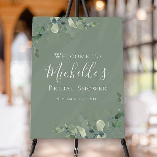 Eucalyptus Greenery Bridal Shower Welcome Sign